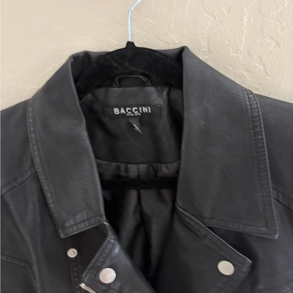 Baccini Women's black Leather Jacket - Picture 3 of 6